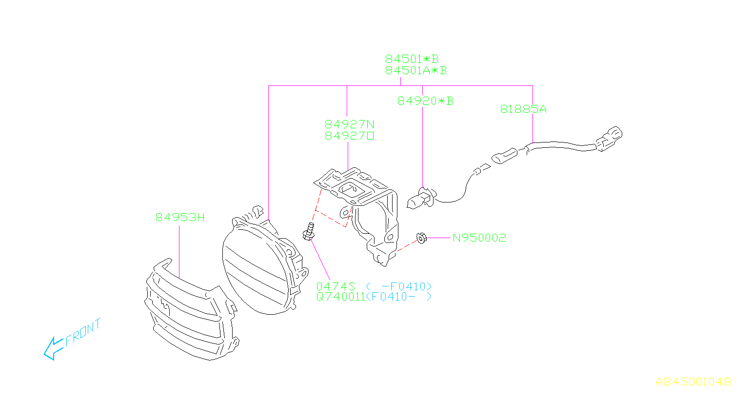 Subaru Legacy Bracket-fog light front left. Lamp ... Subaru Legacy Bracket-fog light front left. Lamp ...