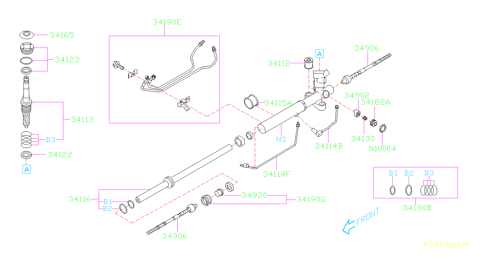 Subaru Impreza Rack and Pinion Rack Gear - 34116FE120 | Kirby Subaru ...